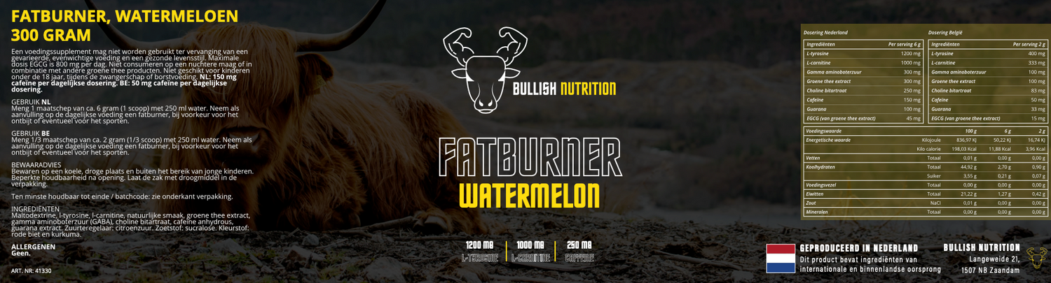 Fatburner, Watermeloen - 300 gram