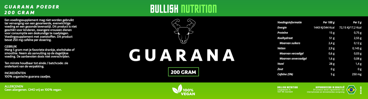 Guarana Poeder - 200 Gram