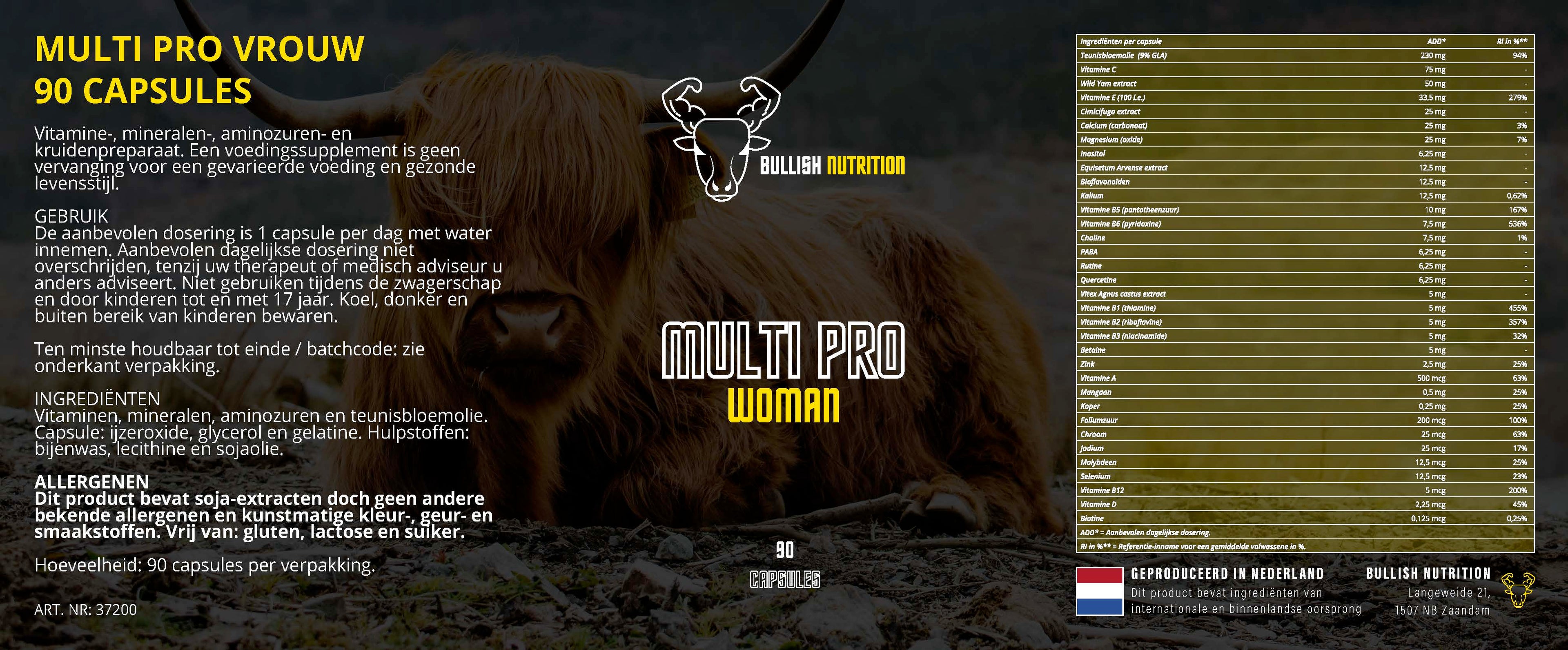 Multi Pro Vrouw - 90 Capsules