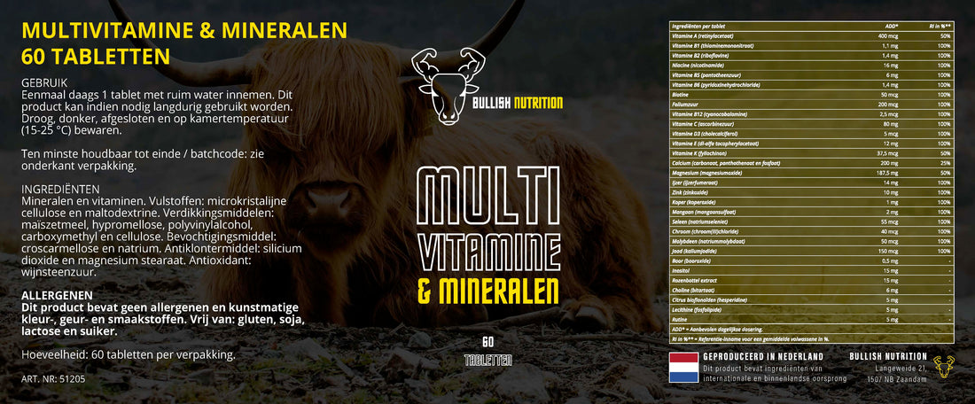 Multivitamine &amp; Mineralen - 60 Tabletten