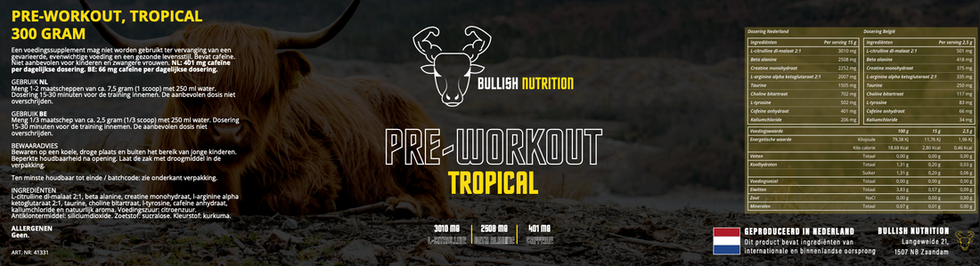 Pre-Workout, Tropical - 300 Gram